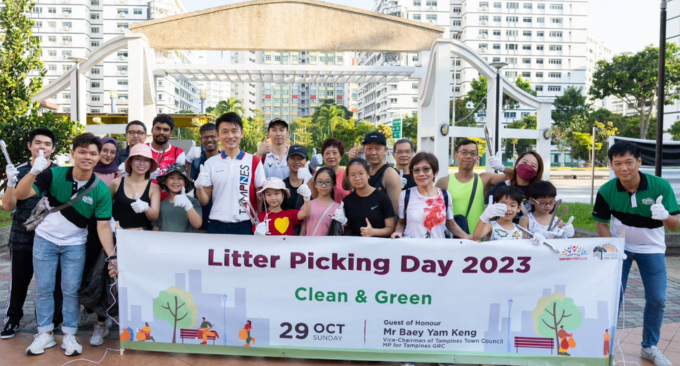 SG Clean Day - Litter Picking at Tampines N4 Neighbourhood Centre